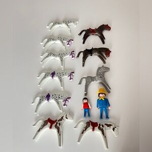 vintage Playmobil Geobra horses and figures